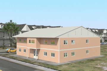 594 m² Modulární prefabrikovaná škola